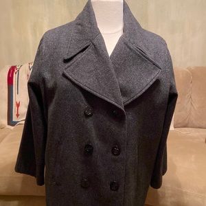 JG Hook, 20 W, Grey wool, 3/4 Pea Coat, like new.